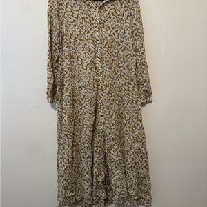 🎉Maxi Cream Long Sleeve Ruffled Sundress